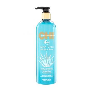 Balsam pentru Par Cret cu Aloe Vera si Nectar de Agave - CHI Farouk Curls Defined Detangling Conditioner Aloe Vera with Agave Nectar, 739 ml la reducere