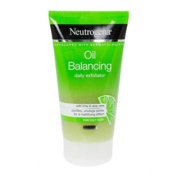 Exfoliant zilnic pentru ten gras Neutrogena Oil Balancing, cu Lime si Aloe Vera, 150 ml ieftin