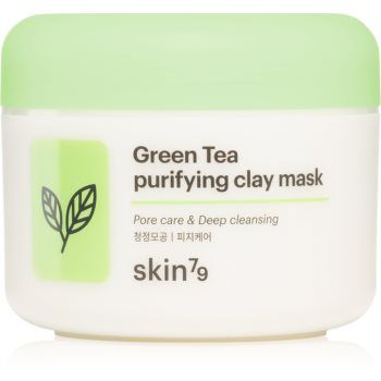 Skin79 Green Tea mască de peeling pentru curățarea profundă cu argila