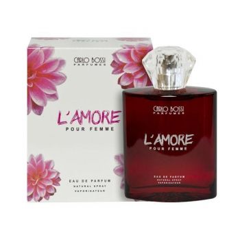 Apa de parfum pentru femei Carlo Bossi, L’amore Red, 100 ml