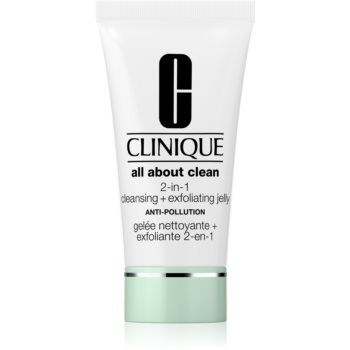 Clinique All About Clean 2-in-1 Cleansing + Exfoliating Jelly gel exfoliant de curatare
