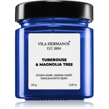 Vila Hermanos Apothecary Cobalt Blue Tuberose & Magnolia Tree lumânare parfumată