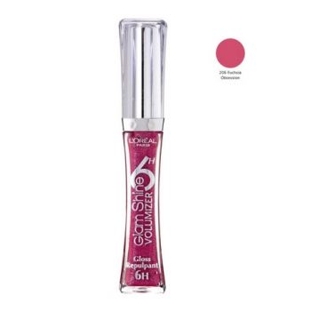 Luciu de buze / gloss buze Loreal Glam Shine, Nuanta 206 Fuchsia Obsession ieftin