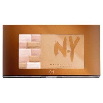 Paleta pudra bronzanta si iluminator Maybelline Bricks Bronzer 01 Paleta pudra bronzanta si iluminator Maybelline Bricks Bronzer 01