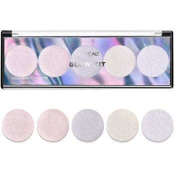 Paleta pudre iluminatoare Loreal Glow Kit Holographic Palette