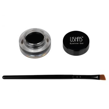 Tus de ochi gel Ushas Eyeliner Gel Waterproof, Negru + Pensula aplicare ieftin