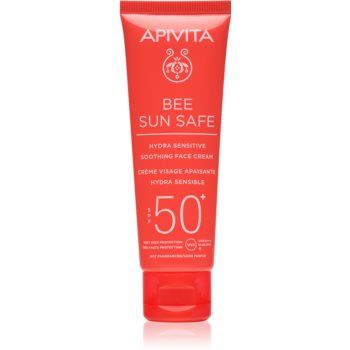 Apivita Bee Sun Safe Hydra Sensitive Soothing Face Cream SPF50+ crema calmanta si hidratanta SPF 50+