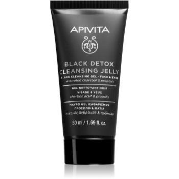 Apivita Cleansing Black Detox Cleansing Gel gel de curățare cu carbune activ pentru față și ochi