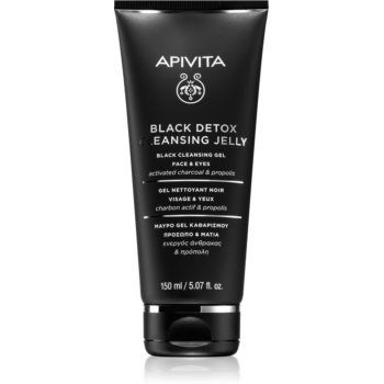 Apivita Cleansing Black Detox Cleansing Gel gel de curățare cu carbune activ pentru față și ochi
