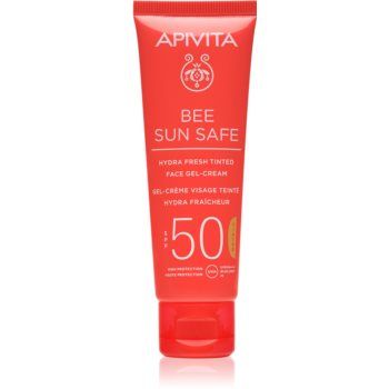 Apivita Bee Sun Safe gel-cremă cu efect de tonifiere SPF 50 de firma originala