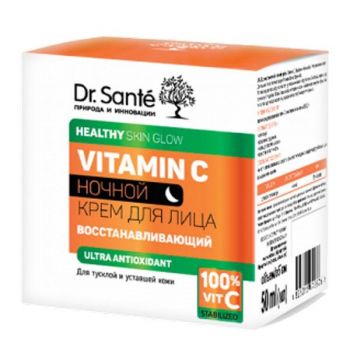 Crema Faciala Rejuvenanta Ultra-Antioxidanta de Noapte cu Vitamina C Dr. Sante, 50 ml