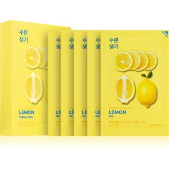 Holika Holika Pure Essence Lemon masca de celule cu efect balsamic si revigorant cu vitamina C