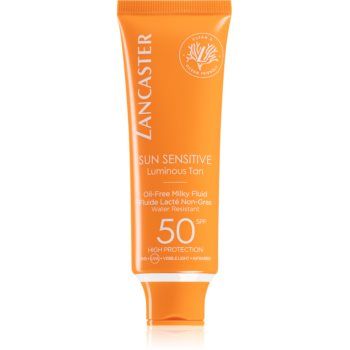 Lancaster Sun Sensitive Oil-Free Milky Fluid fluid pentru fata cu protectie solara SPF 50 de firma originala