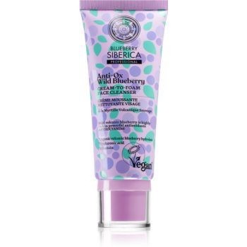 Natura Siberica Anti-Ox Wild Blueberry spuma demachianta cu o textura cremoasa faciale