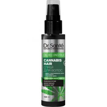 Spray Reconstructor pentru Par cu Protectie Termica si Laminare cu Ulei de Canepa Dr. Sante, 150 ml