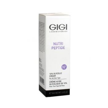 Crema cu acid glicolic 10% Gigi Nutri peptide, 50 ml
