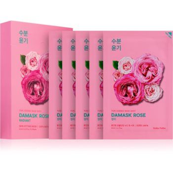 Holika Holika Pure Essence Damask Rose Masca hidratanta cu efect revitalizant sub forma de foaie