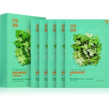 Holika Holika Pure Essence Mugwort masca de celule cu efect calmant Holika Holika Pure Essence Mugwort masca de celule cu efect calmant
