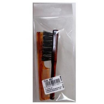 Set barba Periuta + Pieptene de buzunar Guenzani Italia Set barba Periuta + Pieptene de buzunar Guenzani Italia