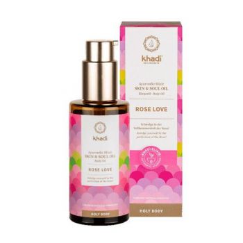Ulei Ayurvedic Elixir de Trandafir Rose Love Khadi, 100 ml