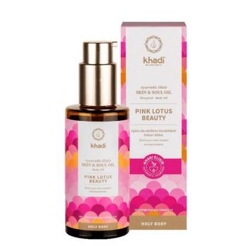 Ulei Ayurvedic Elixir Lotus Roz Skin & Soul Khadi, 100 ml