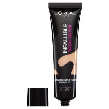 Fond de ten fata si corp Loreal Infallible Total Cover Full Coverage Nuanta 9 Light Sand de firma original