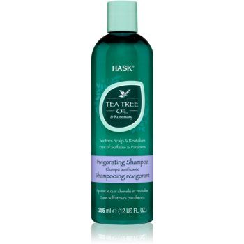 HASK Tea Tree Oil & Rosemary sampon revigorant pentru un scalp uscat, atenueaza senzatia de mancarime