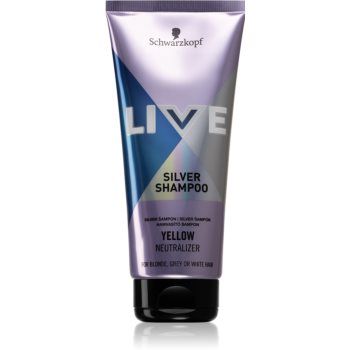 Schwarzkopf LIVE Silver sampon pentru curatare neutralizeaza tonurile de galben