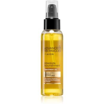 Avon Advance Techniques Absolute Nourishment Ulei nutritiv pentru păr cu ulei de argan