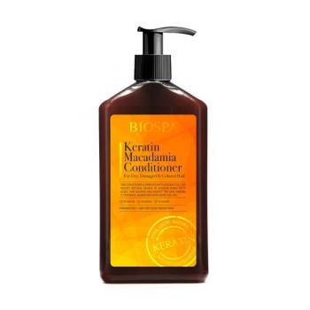 Balsam pentru Par Uscat, Deteriorat si Vopsit Imbogatit cu Keratina, Ulei de Macadamia si Cocos, BIO SPA, 400ml