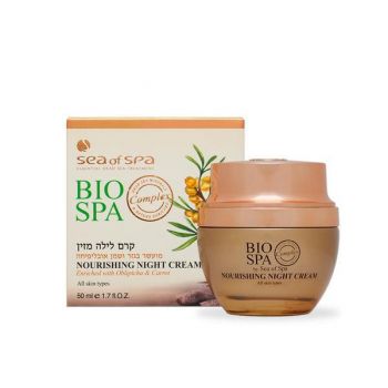 Crema de Noapte Hranitoare Imbogatita cu Morcov si Catina, pentru toate tipurile de ten, BIO SPA, 50ml