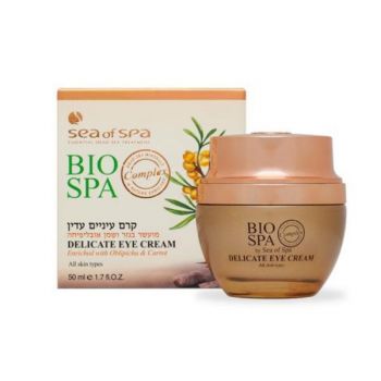 Crema Delicata pentru Ochi Imbogatita cu Morcov si Catina, pentru toate tipurile de ten, BIO SPA, 50ml Crema Delicata pentru Ochi Imbogatita cu Morcov si Catina, pentru toate tipurile de ten, BIO SPA, 50ml