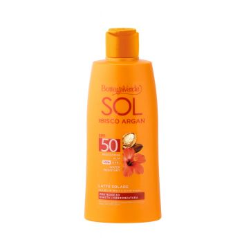 Lapte protectie solara, cu ulei de Hibiscus si Argan, SPF 50