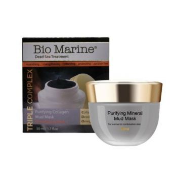 Masca din Namol Negru cu Colagen, pentru ten normal si mixt, Bio Marine, 50ml ieftina