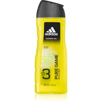 Adidas Pure Game gel de dus pentru față, corp și păr 3 in 1