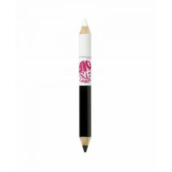Creion de ochi cu doua capete Maybelline Big Eyes Liner, Nuanta 01 Black&White