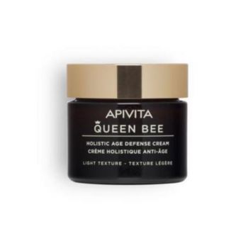 Crema de fata, Holistic Age Defense Cream Light Texture, Apivita, 50 ml de firma originala