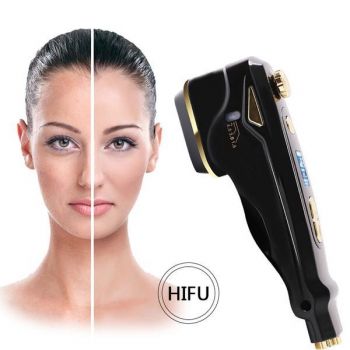 Aparat Ultrasunete Mini HIFU Lifting Facial, Indepartarea Ridurilor, Intinerirea pielii - Energie cu ultrasunete concentrata la intensitate ridicata Hello Skin Black de firma originala