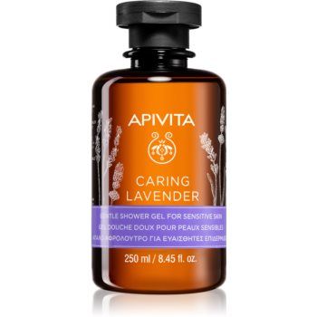 Apivita Caring Lavender gel de duș mătăsos pentru piele sensibila