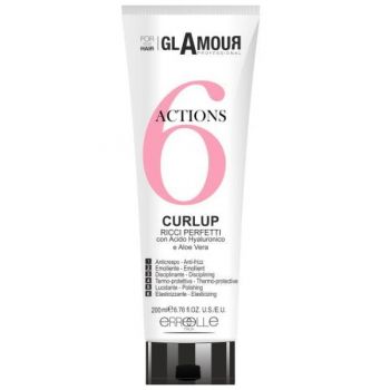 Crema de par curlup 6 actiuni cu acid hialuronic si aloe vera Glamour, 200ml