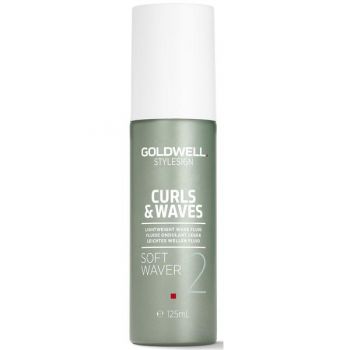 Crema pentru Parul Ondulat - Goldwell StyleSign Curls & Waves Lightweight Wave Fluid Soft Waver, 125 mlo de firma originala