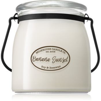Milkhouse Candle Co. Creamery Banana Sunset lumânare parfumată Butter Jar