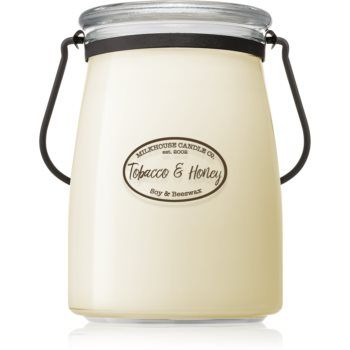 Milkhouse Candle Co. Creamery Tobacco & Honey lumânare parfumată Butter Jar