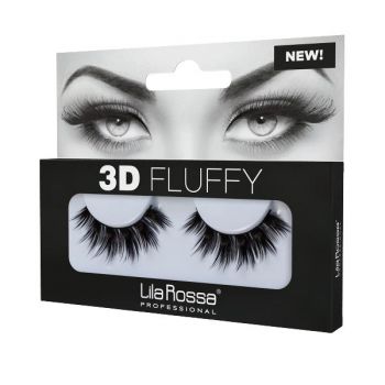 Gene False Banda 3D Fluffy Drama Queen Lila Rossa, v9103, 1 pereche ieftina