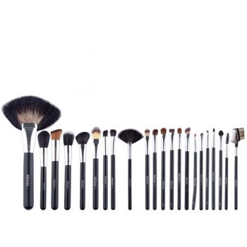 Set 22 Pensule Make-up Cu Husa Neagra Megaga de firma originala