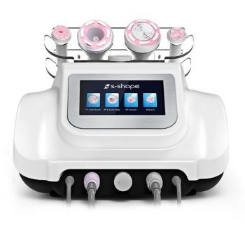 Aparat Cosmetic Biostimularea Faciala/Corporala S-SHAPE Ultrasunete + RF EMS + Electroporatie Vacuum + RF Face & Body Double Body SYNERGY Effect Profesional Salon SB