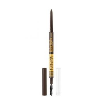 Creion pentru sprancene cu perie, Eveline Cosmetics, Micro Precise Brow Pencil, nuanta 01 Taupe
