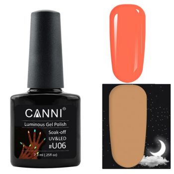 Oja Semipermanenta Soak Off Glow In The Dark Canni U06, 7,3ml