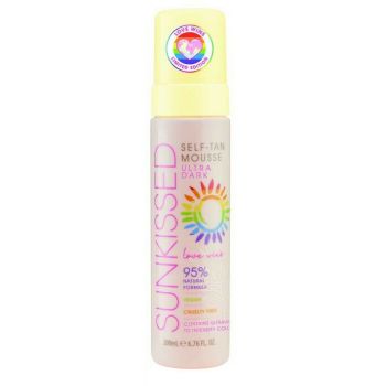 Spuma Autobronzanta Profesionala SUNKISSED Self-tan, Love Wins, Ultra-Dark, 95% Ingrediente Naturale, 200 ml