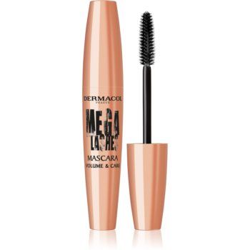 Dermacol Mega Lashes Volume & Care rimel pentru volum extrem și culoare intensă